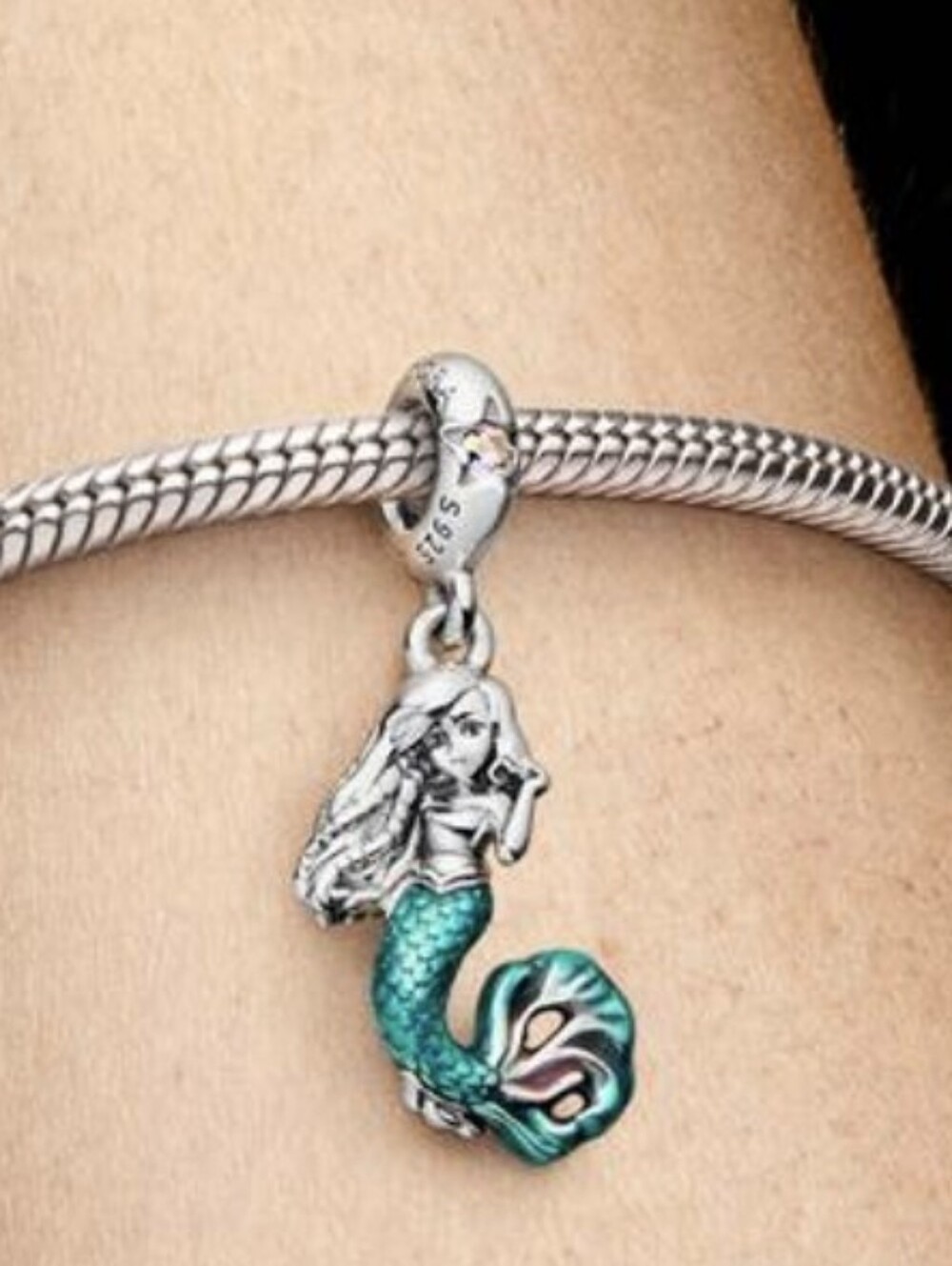 Pandora Little Mermaid Disney Charm Sterling Silver.